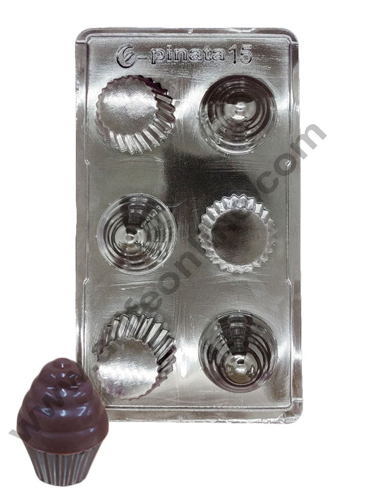 Cake Decor PVC Pinata Moulds - Small Cupcake Pinata 6 Cavity - Pinata 15