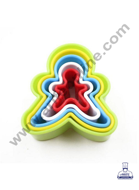 Cake Decor Plastic 5 pcs Gingerbread Man Shaped Plastic Cookie Biscuit Pastry Fondant and Cake Cutter