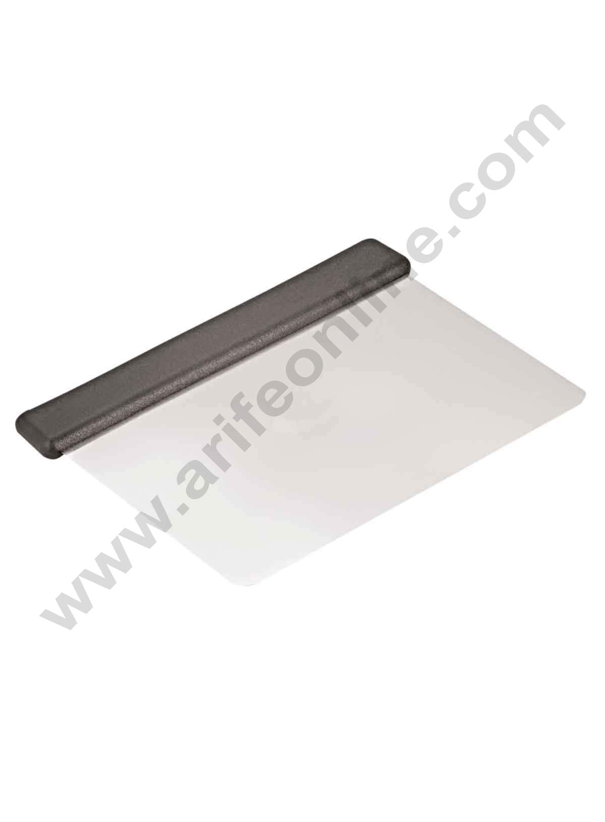 Cake Decor Plastic Handle Black Scraper Stainless Steel Scraper 15 cm
