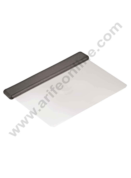 Cake Decor Plastic Handle Black Scraper Stainless Steel Scraper 15 cm
