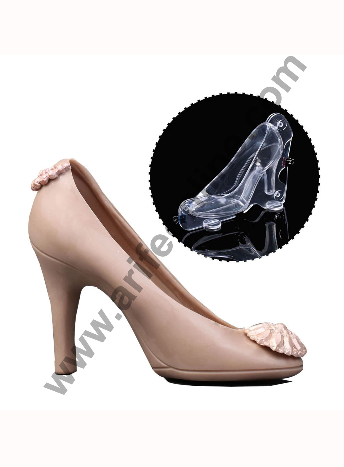 Cake Decor Polycarbonate 3D Big Ladies Shoe Chocolate Mold Cake Decorating Chocolate Mould Tools