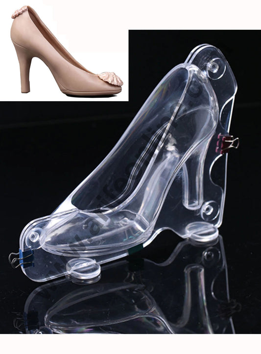 Polycarbonate 3D Big Ladies Shoe Chocolate Mold Cake Decorating Chocolate Mould Tools (MOQ 12 PCS)