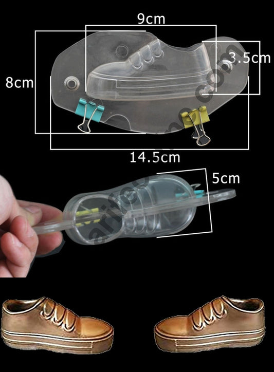 Cake Decor Polycarbonate 3D Children's Shoe Shape Chocolate Mold Cake Decorating Chocolate Mould Tools