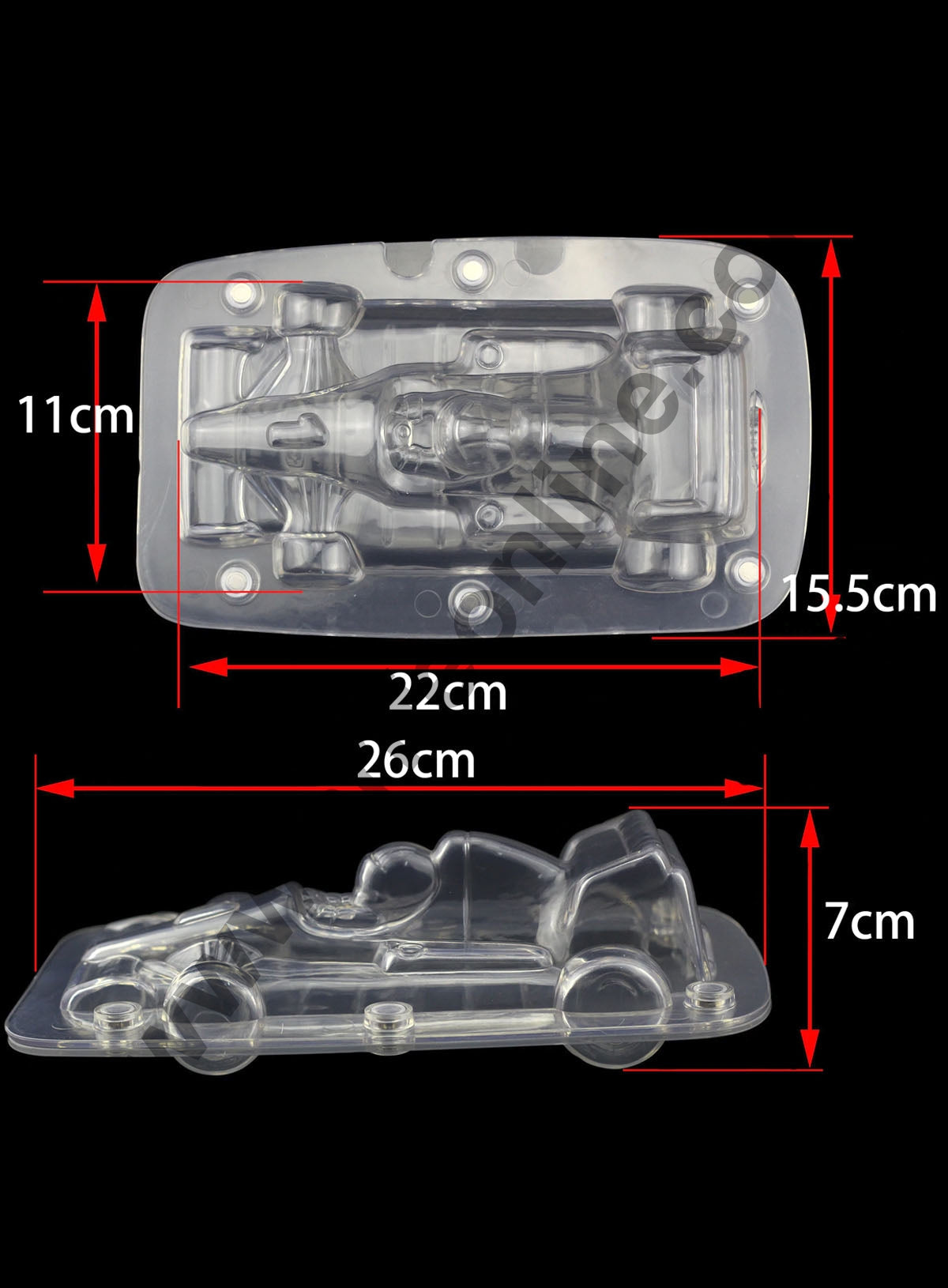 Cake Decor Polycarbonate 3D F1 Car Shape Chocolate Mold Cake Decorating Chocolate Mould Tools