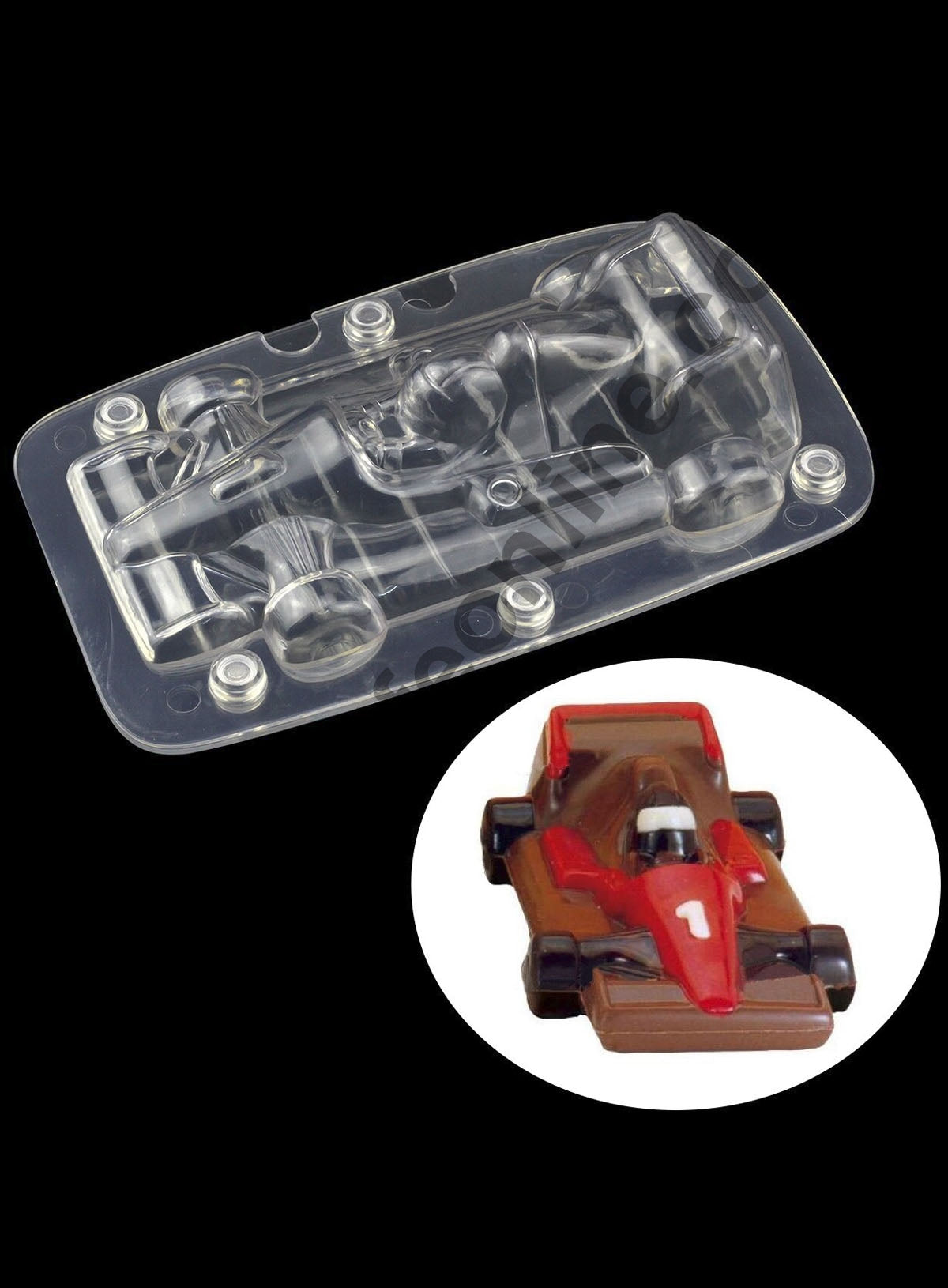 Cake Decor Polycarbonate 3D F1 Car Shape Chocolate Mold Cake Decorating Chocolate Mould Tools