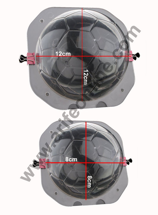 Cake Decor Polycarbonate 3D Football Shape Chocolate Mold Cake Decorating Chocolate Mould Tools (2 Different Sizes)