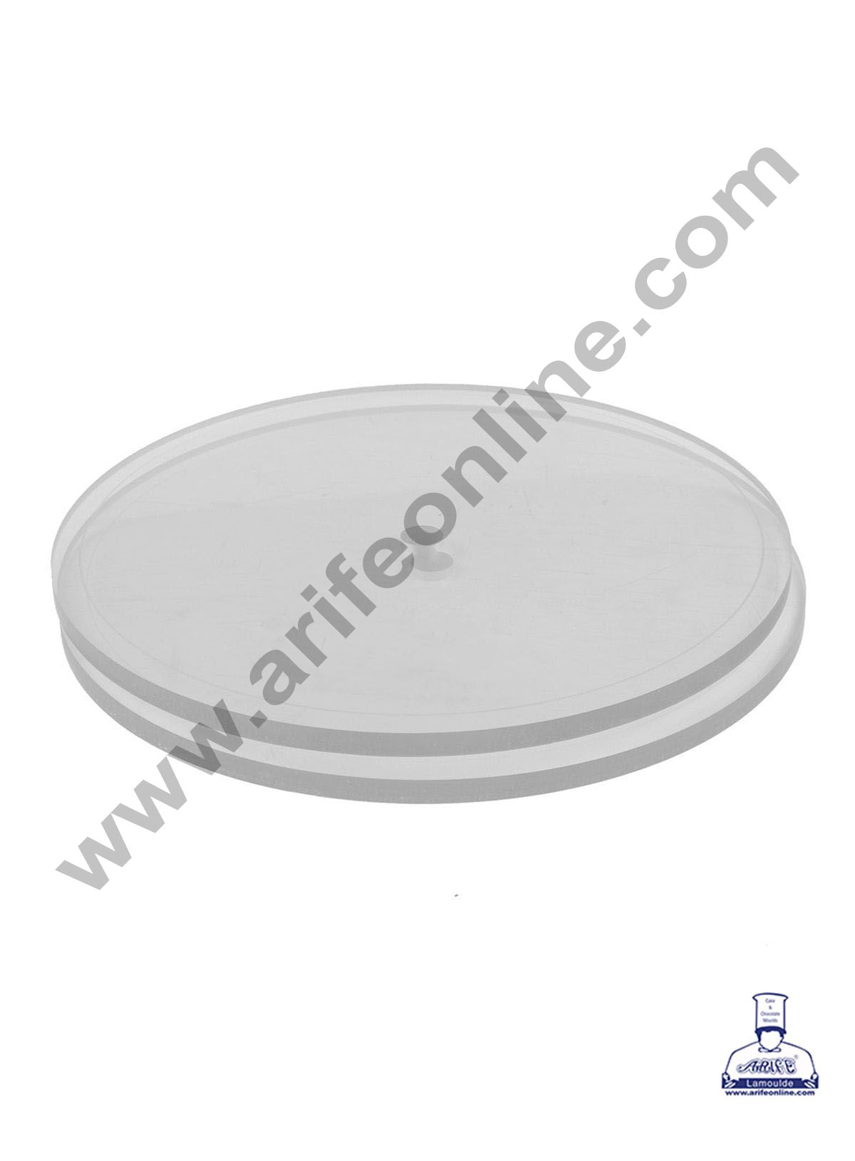 Cake Decor 10 Inch Round Clear Acrylic Cake Board With Hole Cake Cards (3mm thickness)