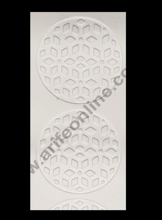 Cake Decor Silicone Diamond Pattern Cake Border Lace Mould Fondant Moulds Cake Decorative Silicone Lace Mat Cake Decorating Tools Baking Mat (SBLM-White-01)