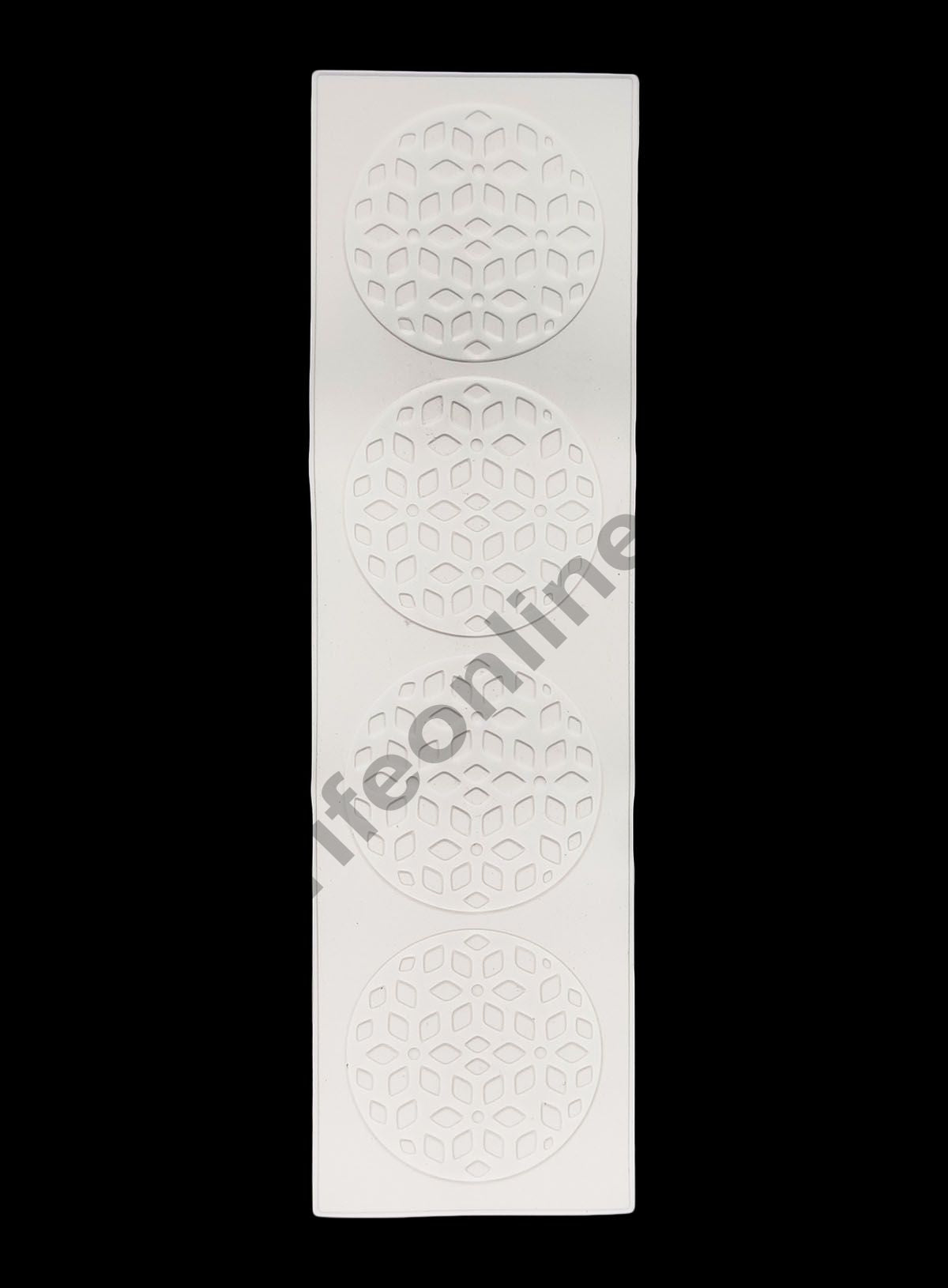 Cake Decor Silicone Diamond Pattern Cake Border Lace Mould Fondant Moulds Cake Decorative Silicone Lace Mat Cake Decorating Tools Baking Mat (SBLM-White-01)