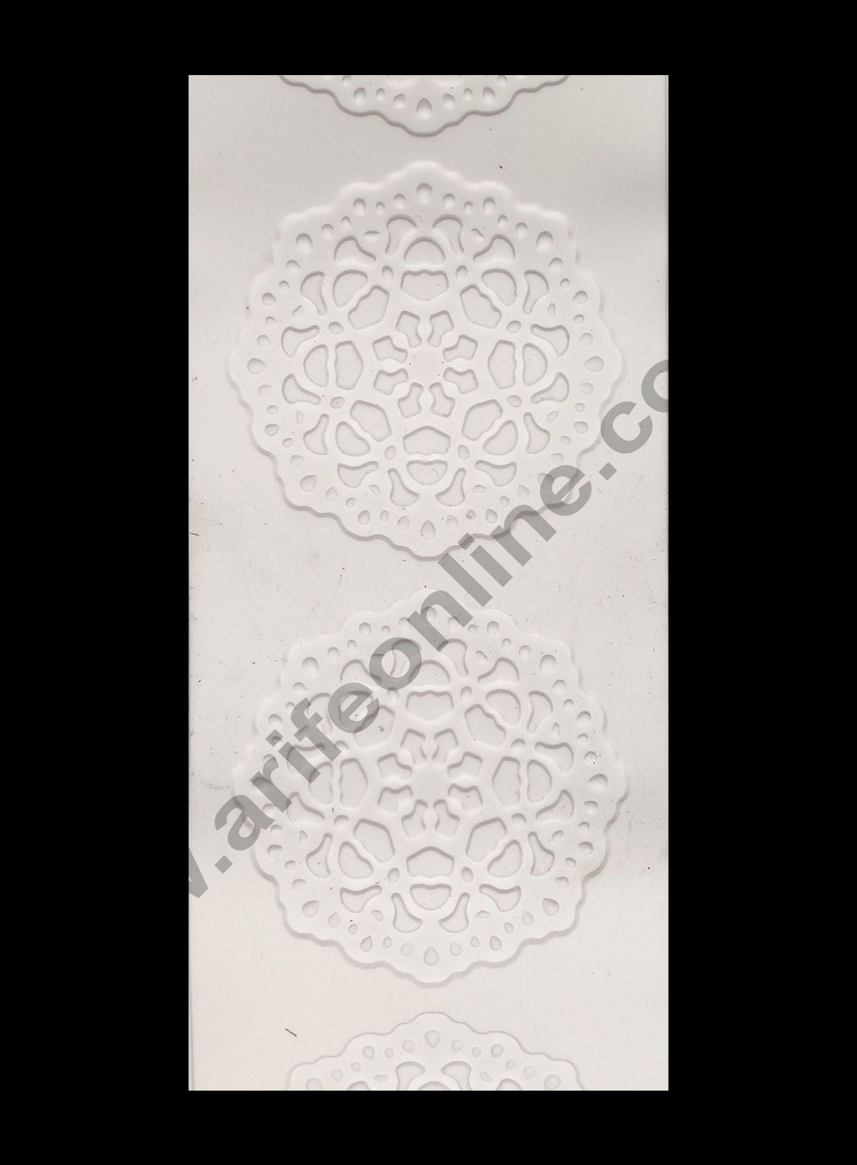Silicone Flower Pattern Cake Border Lace Mould Fondant Moulds Cake Decorative Silicone Lace Mat Cake Decorating Tools Baking Mat (SBLM-White-03) (MOQ 12 PCS)