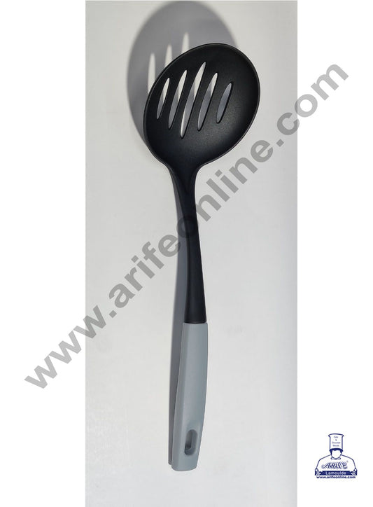 Cake Decor Nylon Slotted Spoon With Multi Colour Handle