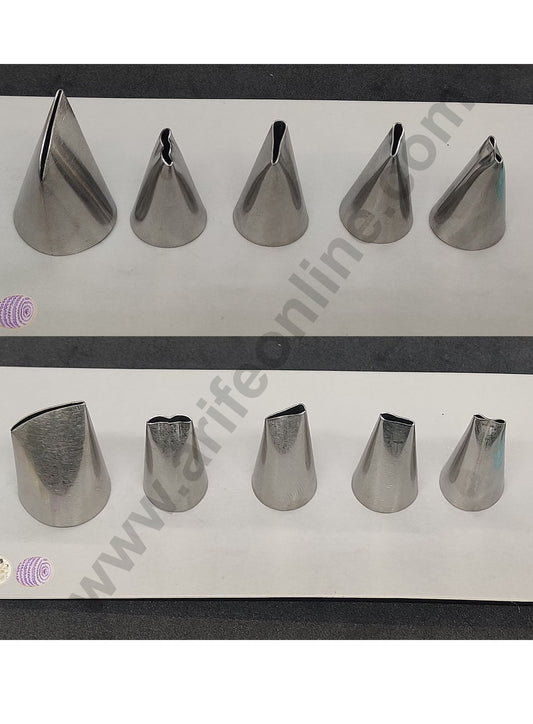 Stainless Steel 5Pcs Set Rose Shape Nozzle For Icing,Tips Piping Nozzle For Cake Decorating Tools (SBYG-51)  (OU)