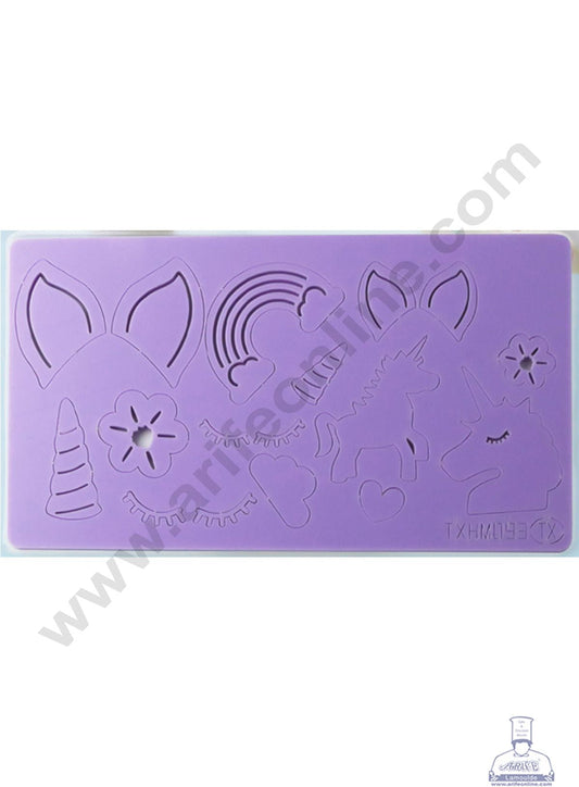 Cake Decor Unicorn Theme Shape Acrylic DIY Stamp Embossed Fondant Cake Decorating TXHMI-193
