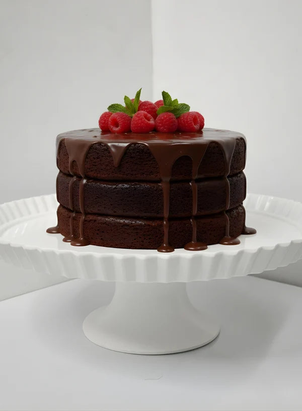 1 Pcs Small White Round Acrylic Cake Stand (SBCS-0750108) (MOQ 12 PCS)