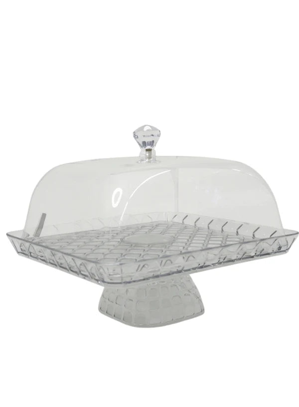 1 Pcs Small Square Acrylic Display Transparent Cake Stand (SBCS-2346-3) (MOQ 6 PCS)