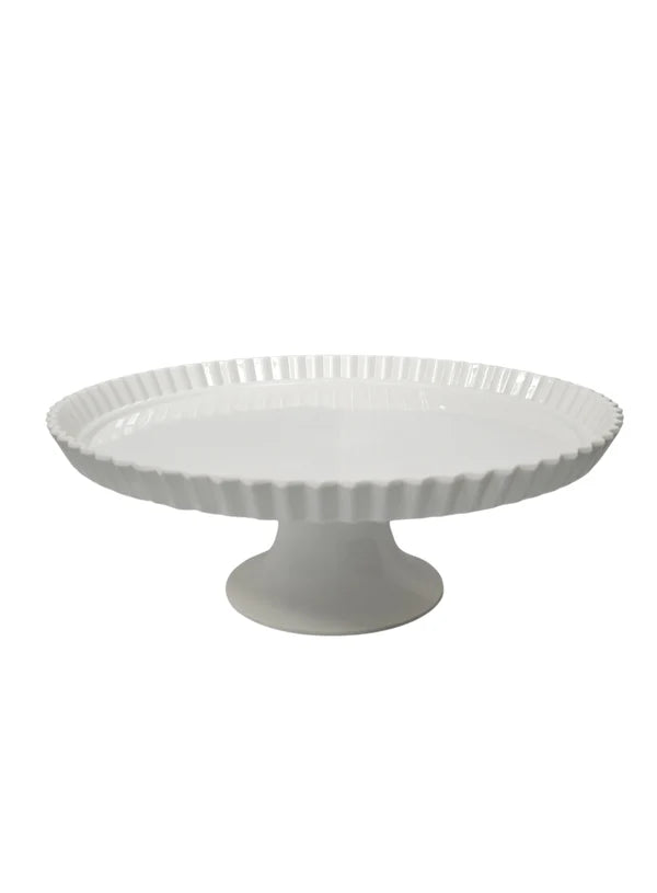 1 Pcs Small White Round Acrylic Cake Stand (SBCS-0750108) (MOQ 12 PCS)