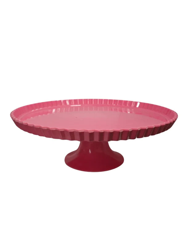 1 Pcs Pink Plain Round Acrylic Cake Stand (SBCS-750138-P) (MOQ 12 PCS)