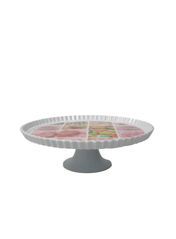 1 Pcs Round Acrylic Macarons Print Cake Stand (SBCS-750138-D-5) (MOQ 12 PCS)