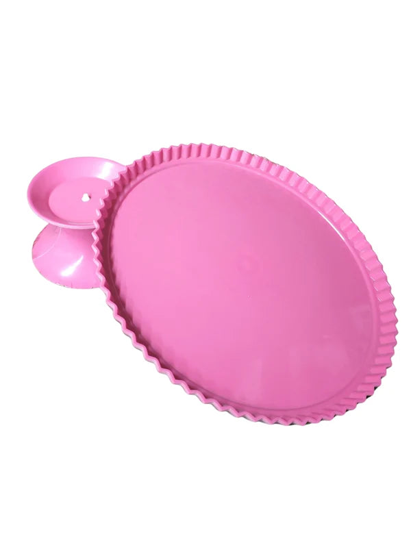1 Pcs Pink Plain Round Acrylic Cake Stand (SBCS-750138-P) (MOQ 12 PCS)
