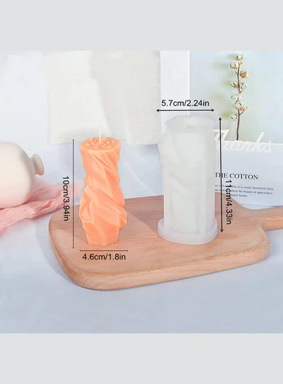 Irregular Geometric Pillars Silicone Candle Mould | SB-SCM-DYF7007 (MOQ 12 PCS) (AED)