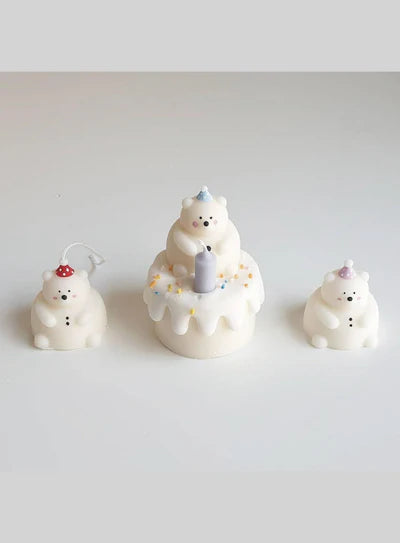 3D Little Hat Bear Silicone Candle Mould | Soap, Wax Mould | SB-SCM-DYF6790 (MOQ 12 PCS) (LD)