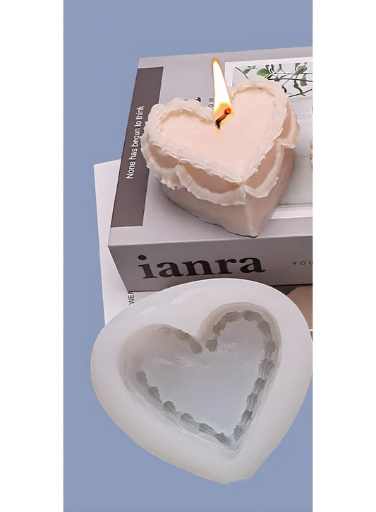 3D Heart Shape Silicone Candle Mould | Soap, Wax Mould | SB-SCM-DYF6770  (MOQ 12 PCS) (RRD)