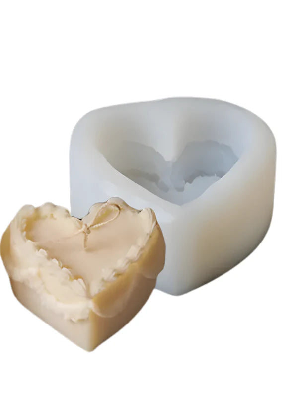 3D Heart Shape Silicone Candle Mould | Soap, Wax Mould | SB-SCM-DYF6770  (MOQ 12 PCS) (RRD)