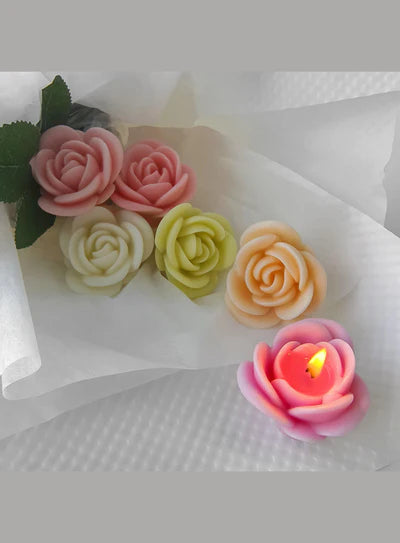 3D Rose Flower Silicone Candle Mould | Soap, Wax Mould | SB-SCM-DYF7610  (MOQ 12 PCS) (AID)