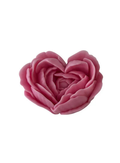 3D Heart Shape Rose Flower Silicone Candle Mould | Soap, Wax Mould | SB-SCM-DYF7595 (MOQ 12 PCS) (AID)