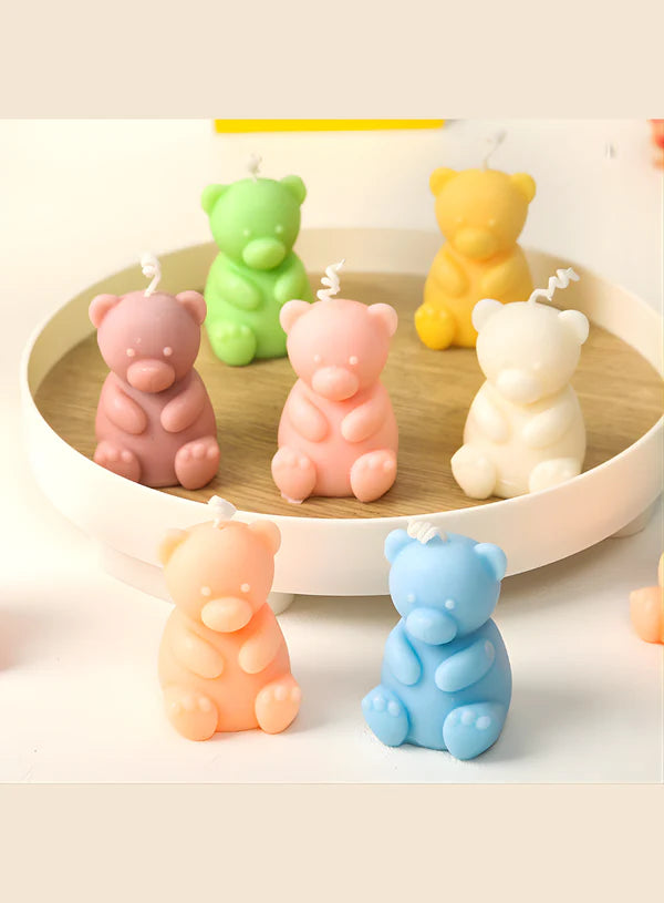 3D Big Sitting Bear Silicone Candle Mould | Soap, Wax Mould | 8x7cm | SB-SCM-DYF6734 (MOQ 12 PCS) (ALD)
