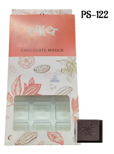 Regular Bakers 21-Cavity Square Flower Polycarbonate Chocolate Mold |SBPS-122|1 Piece|  (MOQ 12 PCS) (ADD)