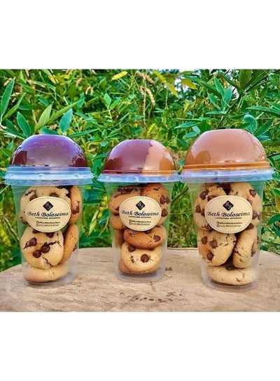 Flat Bottom Clear Plastic Glass with Dome Lid (350ML) Disposable Churros Cups (SBPG-004)  (MOQ 100 PCS) (E.25)