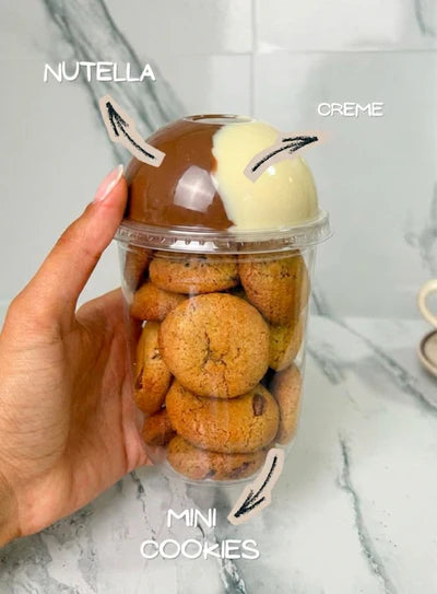 U Shape Clear Plastic Glass with Dome Lid (350ML) Disposable Churros Cups (SBPG-002) (MOQ 100 PCS)  (E.75)