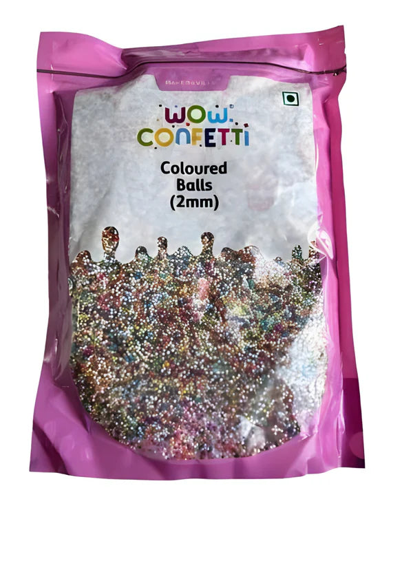1 kg Wow Confetti Coloured Balls (2mm) Sprinkles (SBCA-WOW-2MM-1KG) (MOQ 12 PCS)