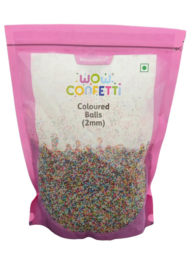 1 kg Wow Confetti Coloured Balls (2mm) Sprinkles (SBCA-WOW-2MM-1KG) (MOQ 12 PCS)