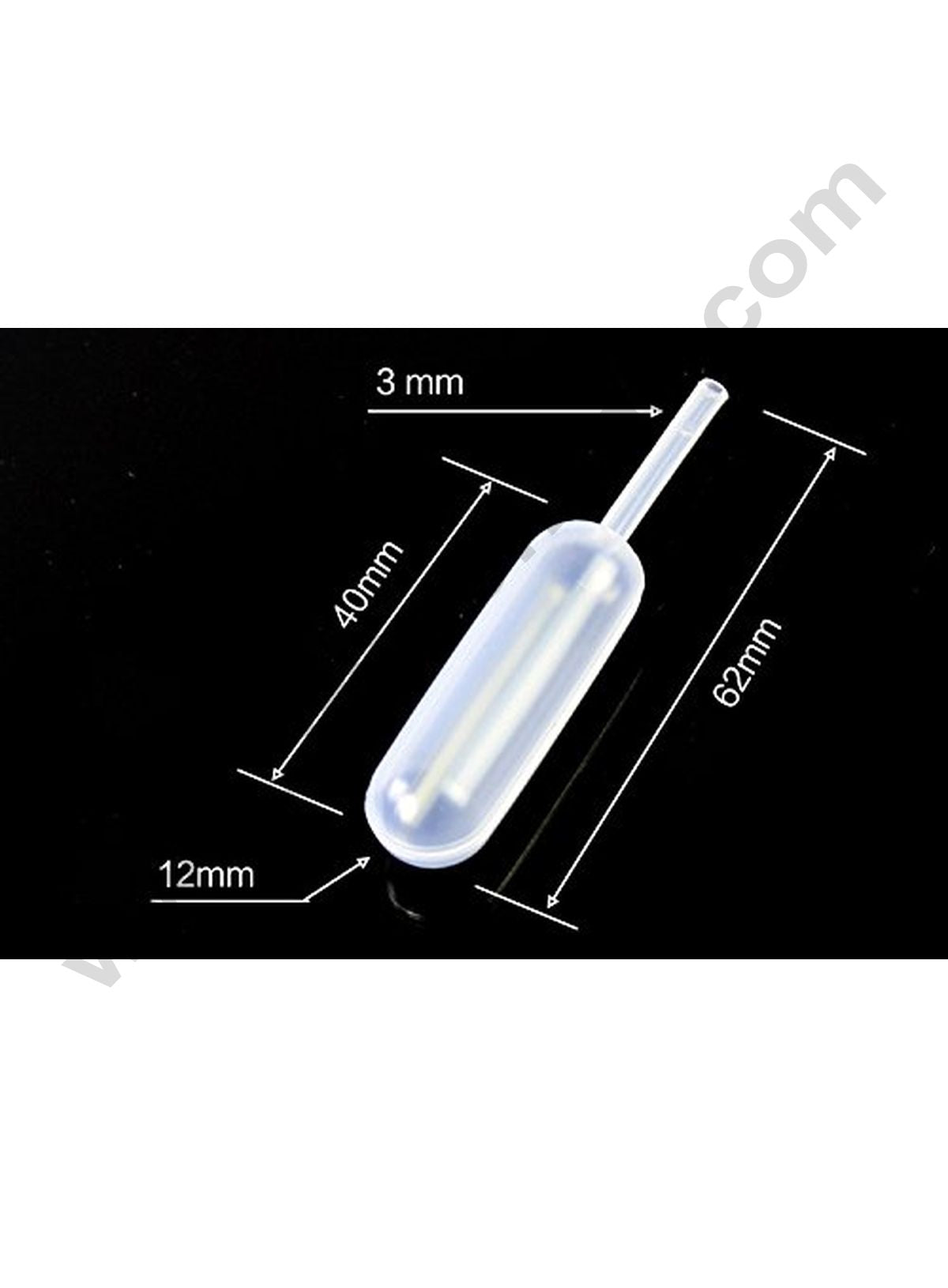 Plastic Squeeze Transfer Pipettes Suitable for Chocolate, Cupcakes, Strawberries, Ice Cream, Cakes,Pipe Shaped (4ml Pack of 12)  (MOQ 12 PKT)