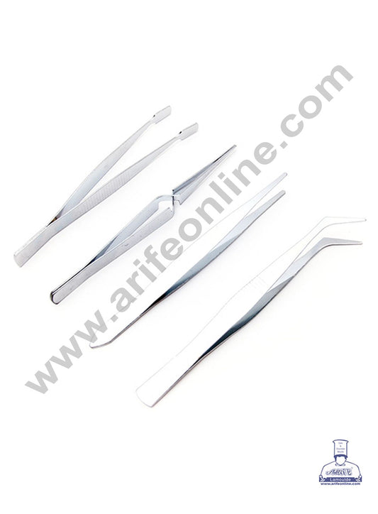 Cake Decor 4 Piece Stainless Steel Tweezers Set Baking Tool And Accessories SBDT-3523