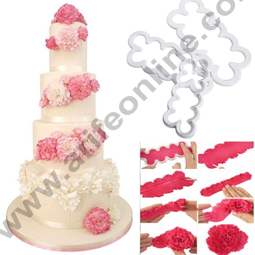 3pcs Easiest Carnation Cutters Fondant Tools (MOQ 12 PCS) (IE)