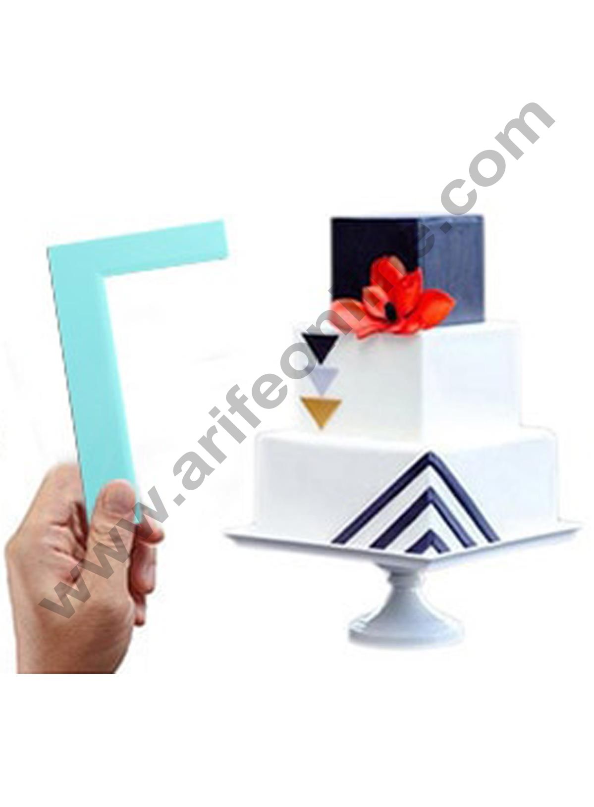 Cake Decor Smoother Polisher Cake Contour Scraper Plain L Shape Pastry Spatulas Pastry Icing Comb Set Baking Tools For Cakes For Baking