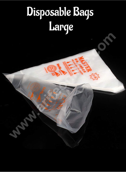 Food Grade Disposable Icing Piping Bags for Cream Frosting Cakes and Cookies Decoration - Large (MOQ 100 PCS)