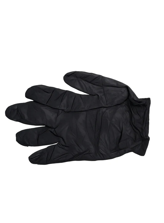 100 Pcs Black Nitrile Powder Free Disposable Examination Gloves | Waterproof, Tear-Resistant (SB-Black-Gloves)
