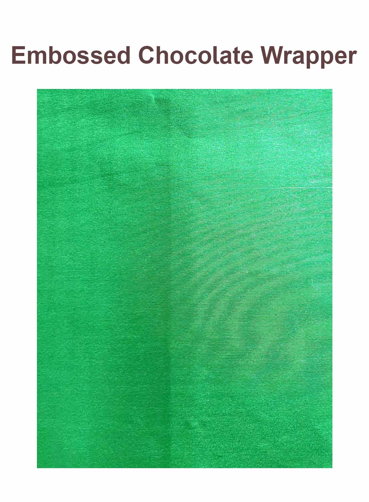 Cake Decor Chocolate Wrappering Foil, Embossed Chocolate Wrapper, 200 Sheets - 10in x 7in - Forest Green
