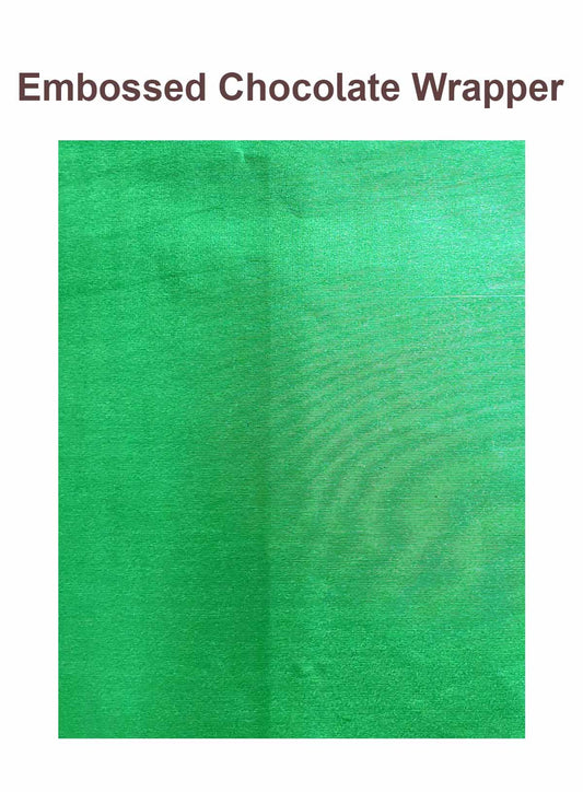 Cake Decor Chocolate Wrappering Foil, Embossed Chocolate Wrapper, 200 Sheets - 10in x 7in - Forest Green