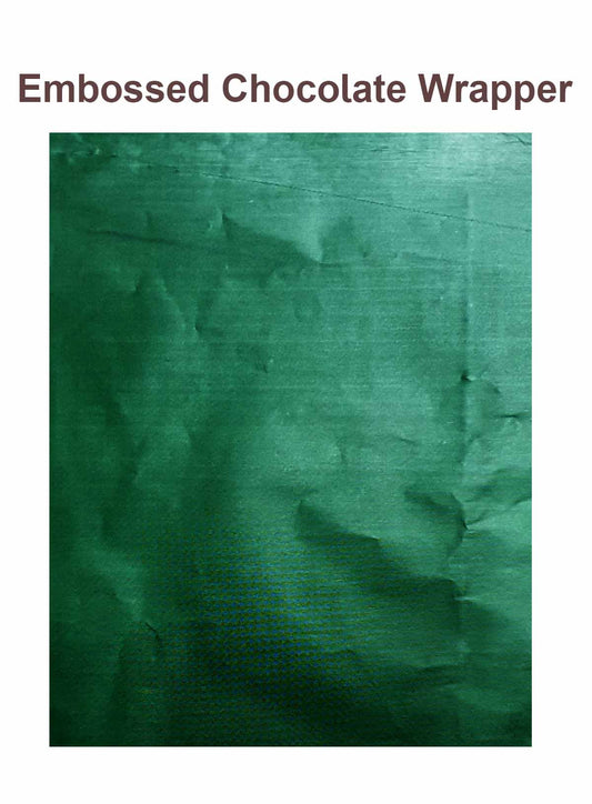 Cake Decor Chocolate Wrappering Foil, Embossed Chocolate Wrapper, 200 Sheets - 10in x 7in - Dark Green