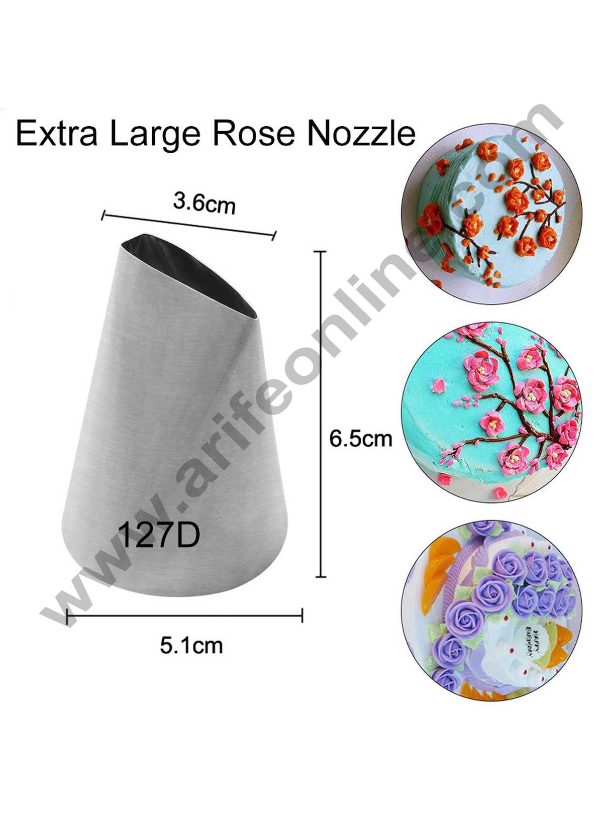 Cake Decor Extra Large Rose Nozzle - No. 127D Piping Nozzle