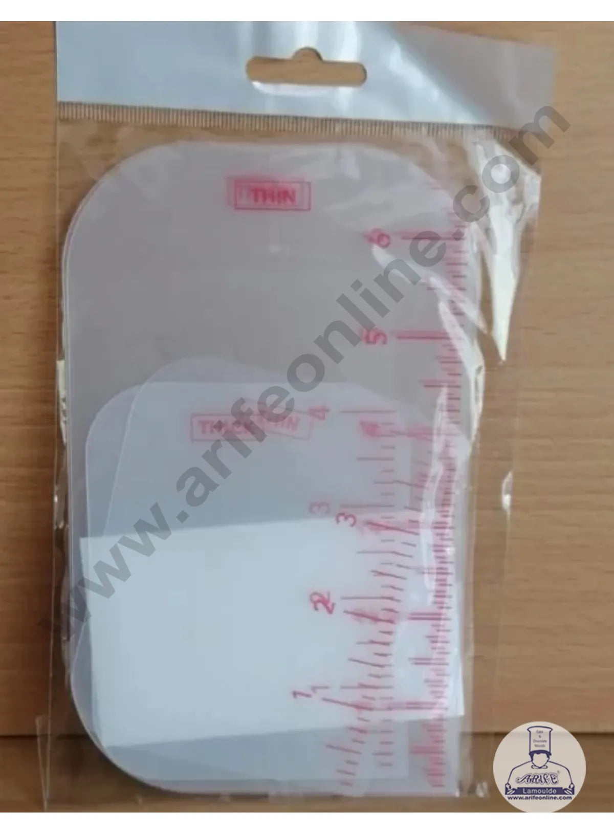 4 Pcs Flexible Smoothner Fondant Mousse Cream Spatula Edge Smoother Cake Decorating Tools (MOQ 12 PCS)