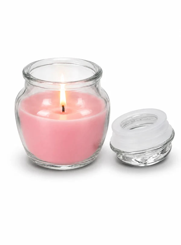 Small Airtight Glass Storage Jar With Glass Lid | 9x5.5cm (SB-SAGJ-9)