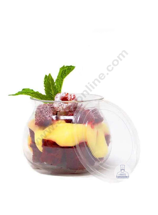 Transparent Small Matka Mousse Cups with Lids | Dessert Cups | Pudding Cups | Mini Parfait Cups (MOQ 500 PCS) (AE)