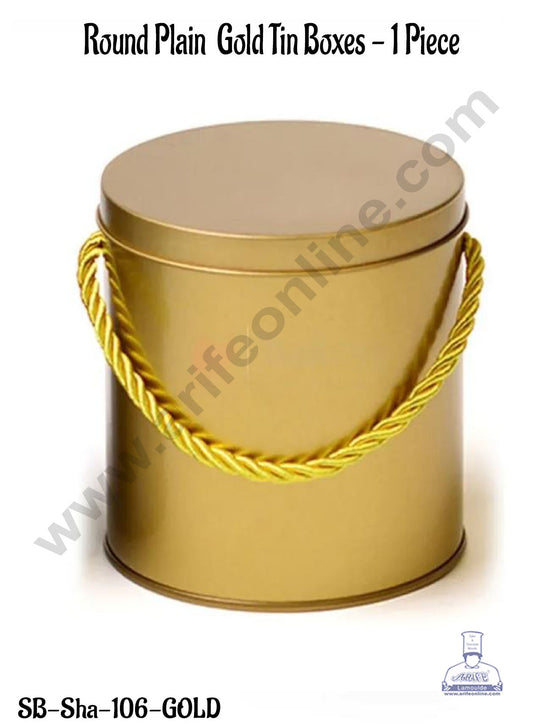 Round plain Tin Boxes -  Gift Box  Chocolate Box Jewellery Box (ME)