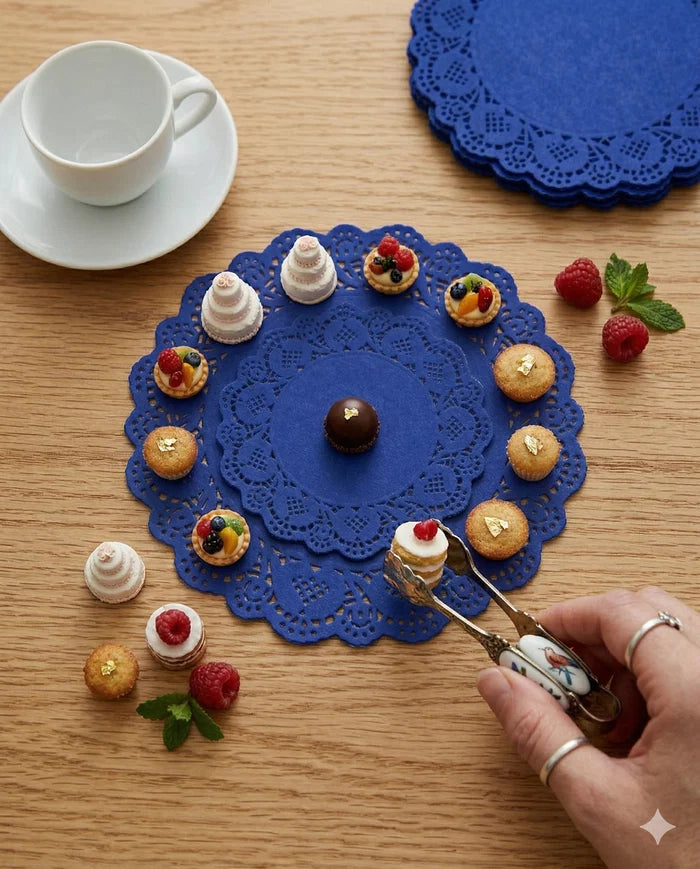 3.5 Inch Paper Doilies | Round Placemats | Decorative Accessories | Disposable Paper Mats – Purple – 100 pcs Pack(SBPD-P-3.5) (MOQ 12 PACK)